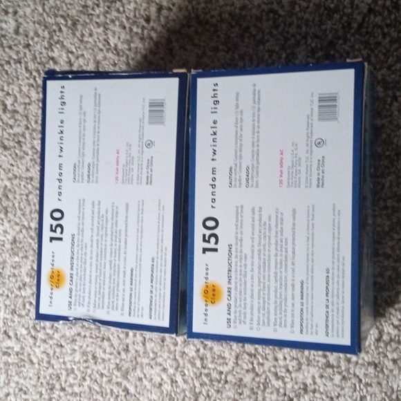 NIB Indoor outdoor 150 clear random twinkle mini lights set of two - Picture 2 of 7